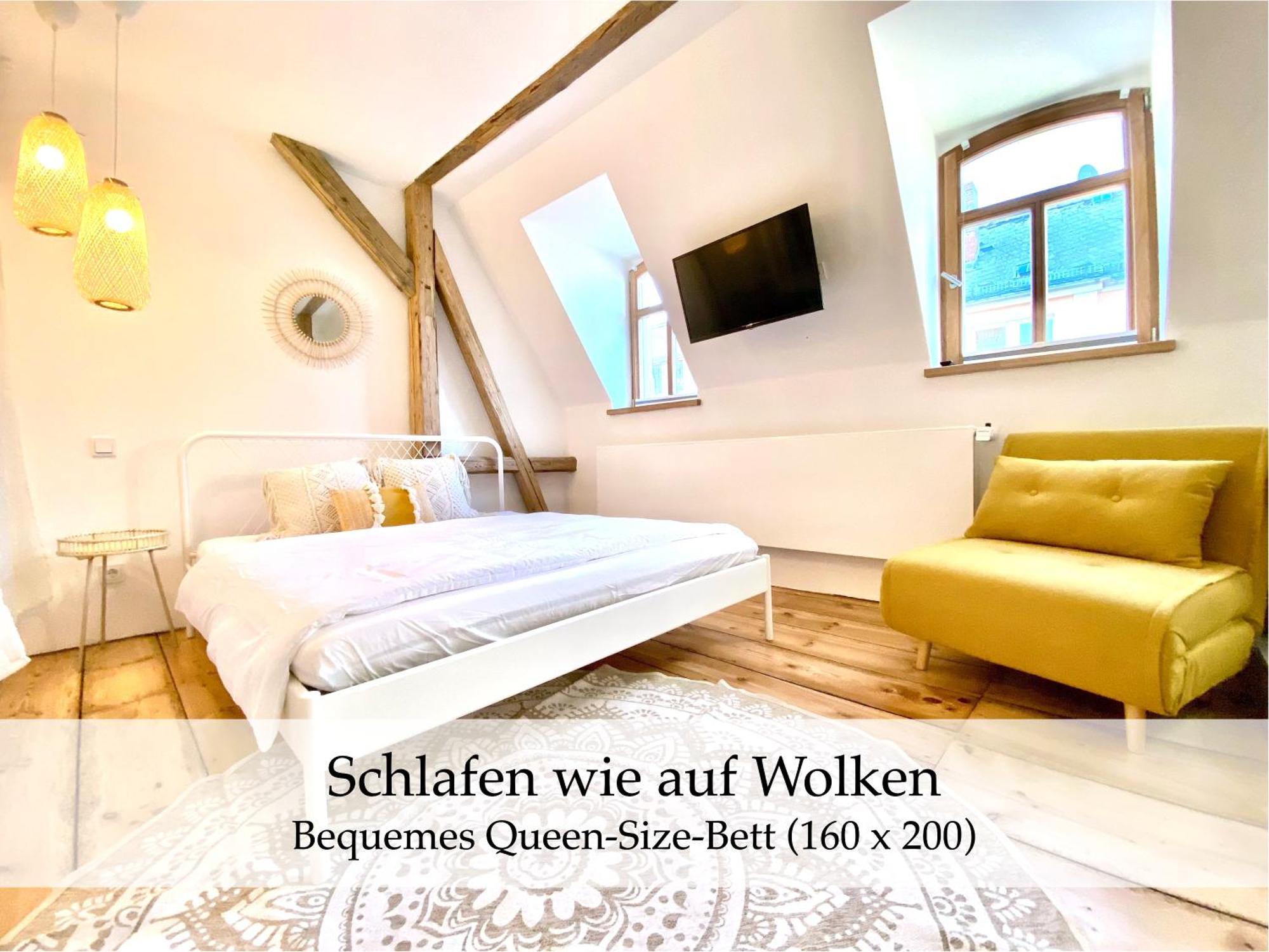 Zentrale 1-Zimmer-Ferienwohnung Mit Digitalem Check In 호프 외부 사진
